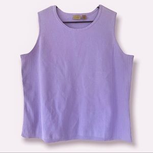Caslon Lavender Cotton Shell Tank